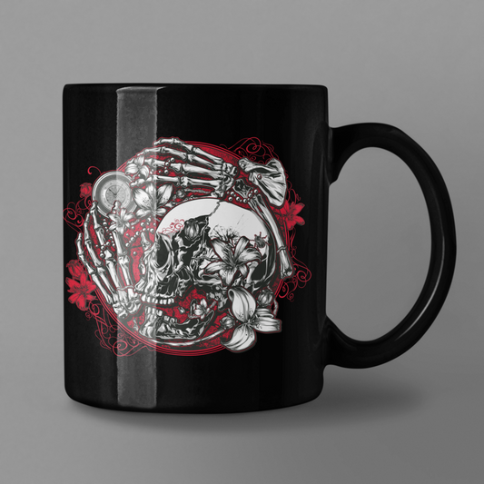 Tempus fugit Black Glossy Mug